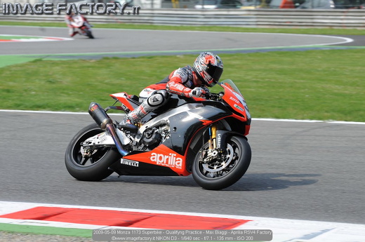 2009-05-09 Monza 1173 Superbike - Qualifyng Practice - Max Biaggi - Aprilia RSV4 Factory